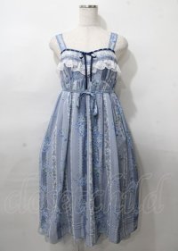 axes femme / 紫陽花柄Aラインワンピース F ブルー Y-25-07-23-066-AX-OP-SZ-ZT476