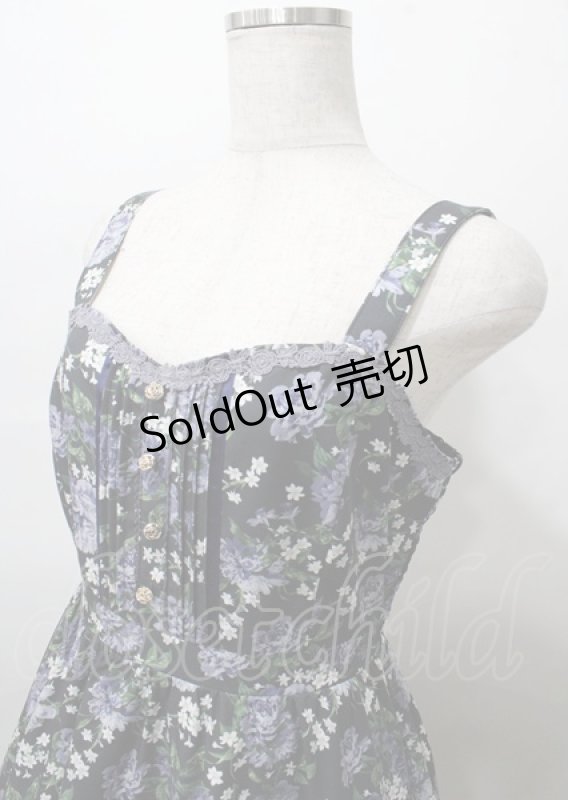 画像3: axes femme / 花総柄ビスチェラインジャンスカ F 黒 Y-25-07-23-067-AX-OP-SZ-ZT476 (3)