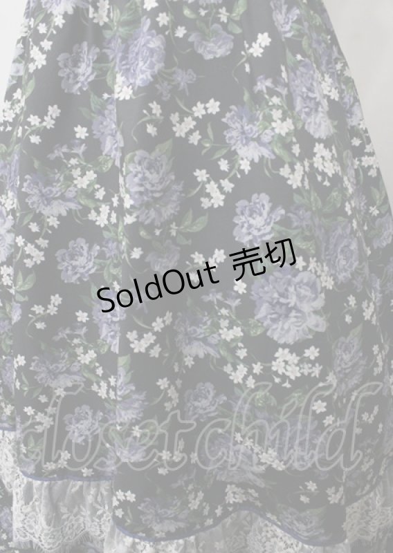 画像4: axes femme / 花総柄ビスチェラインジャンスカ F 黒 Y-25-07-23-067-AX-OP-SZ-ZT476 (4)