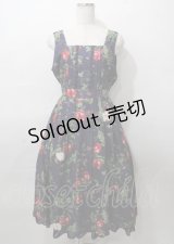 axes femme / シーズナルフルーツ柄ジャンパースカート F 紫 Y-25-07-23-068-AX-OP-SZ-ZY