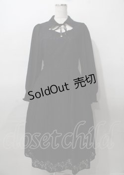 画像1: axes femme / 襟付レースワンピース F 黒 Y-25-07-23-070-AX-OP-SZ-ZT476