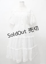 axes femme POETIQUE / リボン付ドーリーロングワンピース M 生成り Y-25-07-23-071-AX-OP-SZ-ZY