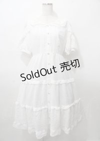 axes femme POETIQUE / リボン付ドーリーロングワンピース M 生成り Y-25-07-23-071-AX-OP-SZ-ZY