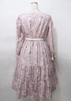 画像2: axes femme / 桜柄ティアードワンピース  ピンク Y-25-07-23-072-AX-OP-SZ-ZY