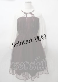 axes femme POETIQUE / チュールデザインワンピース  ワイン Y-25-07-23-075-AX-OP-SZ-ZY