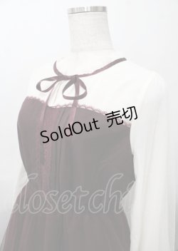 画像3: axes femme POETIQUE / チュールデザインワンピース  ワイン Y-25-07-23-075-AX-OP-SZ-ZY