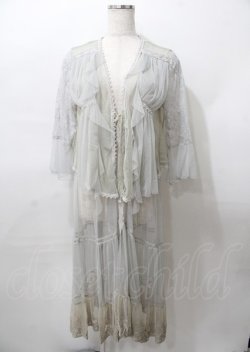 画像1: axes femme / レイヤード風レースガウン  グレー Y-25-07-23-078-AX-TO-SZ-ZY