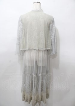 画像2: axes femme / レイヤード風レースガウン  グレー Y-25-07-23-078-AX-TO-SZ-ZY