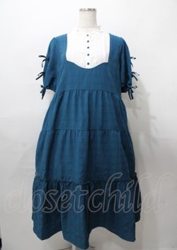 画像1: axes femme / トロワリュバンティアードワンピース  ブルー Y-25-07-23-079-AX-OP-SZ-ZY