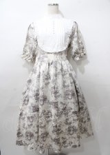 m petit by misako / AM*トワルドジュイワンピース L 白 Y-25-07-23-081-LO-OP-SZ-ZY