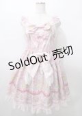 BABY,THE STARS SHINE BRIGHT / Le Bouquet de la Croix柄Ribbonジャンパースカート  ピンク Y-25-07-23-084-BA-OP-AS-ZY