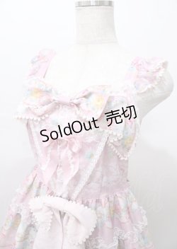 画像3: BABY,THE STARS SHINE BRIGHT / Le Bouquet de la Croix柄Ribbonジャンパースカート  ピンク Y-25-07-23-084-BA-OP-AS-ZY