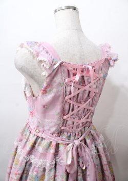 画像5: BABY,THE STARS SHINE BRIGHT / Le Bouquet de la Croix柄Ribbonジャンパースカート  ピンク Y-25-07-23-084-BA-OP-AS-ZY