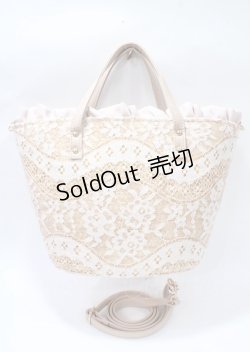 画像2: axes femme / リボンチャーム付きかごバッグ  ピンク Y-25-07-23-012-AX-BG-SZ-ZT335