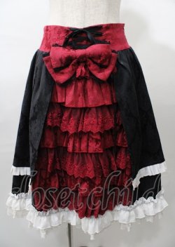画像1: ATELIER PIERROT /  レクイエムに秘める愛スカート  赤黒 Y-25-07-23-092-EL-SK-SZ-ZY