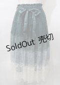axes femme / グラデカラーレーススカート  グリーン Y-25-07-23-102-AX-SK-SZ-ZY