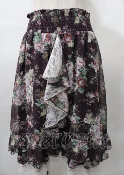 画像1: axes femme / 花柄マルチWAYスカート  ダークパープル Y-25-07-23-104-AX-SK-SZ-ZY