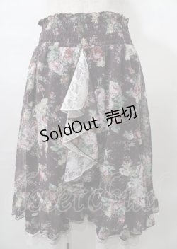 画像1: axes femme / 花柄マルチWAYスカート  ダークパープル Y-25-07-23-104-AX-SK-SZ-ZT478