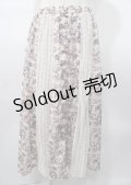 axes femme / 花柄ｘレーススカート  生成り Y-25-07-23-109-AX-SK-SZ-ZT480