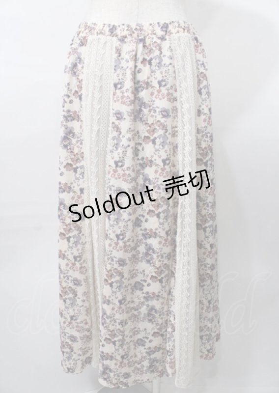 画像2: axes femme / 花柄ｘレーススカート  生成り Y-25-07-23-109-AX-SK-SZ-ZT480 (2)