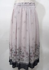 画像1: axes femme / アネモネ柄パイピングスカート  ピンク Y-25-07-23-110-AX-SK-SZ-ZT478 (1)