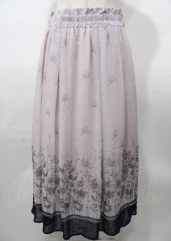 画像1: axes femme / アネモネ柄パイピングスカート  ピンク Y-25-07-23-110-AX-SK-SZ-ZY
