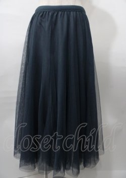 画像1: axes femme / ロングチュールスカート M Bグリーン Y-25-07-23-111-AX-SK-SZ-ZY