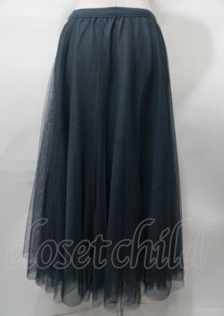 画像2: axes femme / ロングチュールスカート M Bグリーン Y-25-07-23-111-AX-SK-SZ-ZY