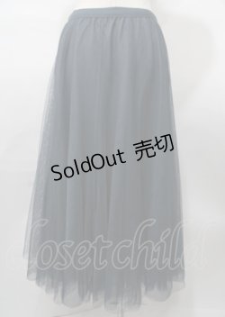 画像2: axes femme / ロングチュールスカート M Bグリーン Y-25-07-23-111-AX-SK-SZ-ZT480