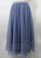 画像1: axes femme / ロングチュールスカート F ブルー Y-25-07-23-116-AX-SK-SZ-ZT480 (1)