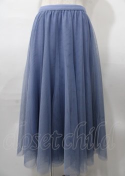 画像1: axes femme / ロングチュールスカート F ブルー Y-25-07-23-116-AX-SK-SZ-ZY