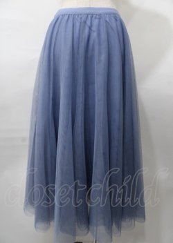 画像2: axes femme / ロングチュールスカート F ブルー Y-25-07-23-116-AX-SK-SZ-ZY