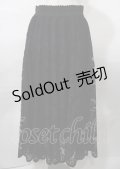 axes femme / レースサーキュラースカート M 黒 Y-25-07-23-118-AX-SK-SZ-ZY