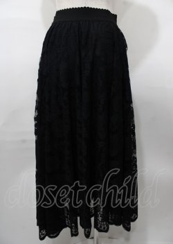 画像2: axes femme / レースサーキュラースカート M 黒 Y-25-07-23-118-AX-SK-SZ-ZY