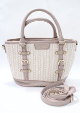 axes femme / ベルトデザイン雑材バッグ  淡ピンク Y-25-07-23-015-AX-BG-SZ-ZY
