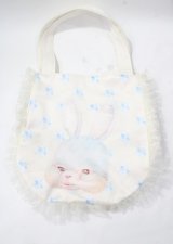 Franche Lippee / ベビーうさぎのトートバッグ  オフ白 Y-25-07-23-018-LO-BG-SZ-ZY
