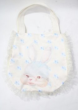 画像1: Franche Lippee / ベビーうさぎのトートバッグ  オフ白 Y-25-07-23-018-LO-BG-SZ-ZY
