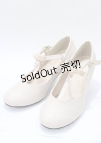 an another angelus / Tストラップパールパンプス S ピンクベージュ Y-25-07-23-026-CA-SH-SZ-ZT501