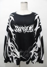 REFLEM / トライバルBIGロングTEE F ブラック Y-25-07-25-049-PU-TO-SZ-ZY