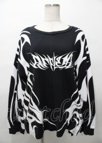 REFLEM / トライバルBIGロングTEE F ブラック Y-25-07-25-049-PU-TO-SZ-ZY