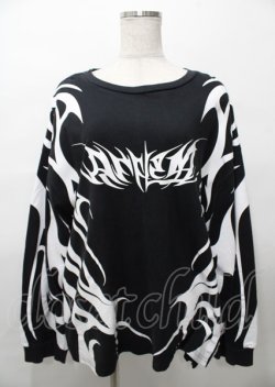 画像1: REFLEM / トライバルBIGロングTEE F ブラック Y-25-07-25-049-PU-TO-SZ-ZY