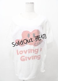 MILKBOY / LOVE GIVING Tシャツ L ホワイト Y-25-07-25-056-MB-TO-SZ-ZY