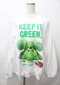MILKBOY / GREEN BEAR スウェット L ホワイト Y-25-07-25-057-MB-TO-SZ-ZY