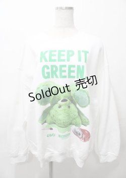 画像1: MILKBOY / GREEN BEAR スウェット L ホワイト Y-25-07-25-057-MB-TO-SZ-ZY