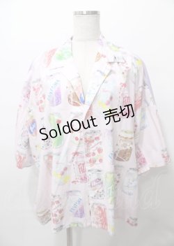 画像1: MILKBOY / DRINK YOUシャツ  ピンク Y-25-07-25-058-MB-TO-AS-ZY