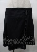CHOICE / ドットライン巻きスカート  黒 Y-25-07-25-063-PU-SK-SZ-ZY