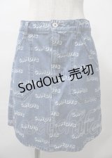 Candy Stripper /CANDYS DENIMスカート 2 インディゴブリーチ Y-25-07-25-065-PU-SK-SZ-ZY