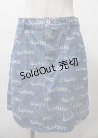 Candy Stripper /CANDYS DENIMスカート 2 インディゴブリーチ Y-25-07-25-065-PU-SK-SZ-ZY