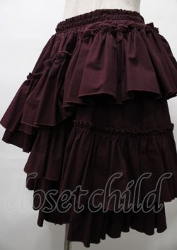 画像3: Vallee lys / "Sweet alyssum series"イレギュラースカート  ボルドー Y-25-07-25-068-GO-SK-SZ-ZY