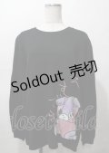 NieR Clothing / ちゃむちゃむTシャツ  黒 Y-25-07-25-009-PU-TO-AS-ZY